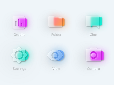 3D Icon Set 3d blue dailyui green icons orange ui
