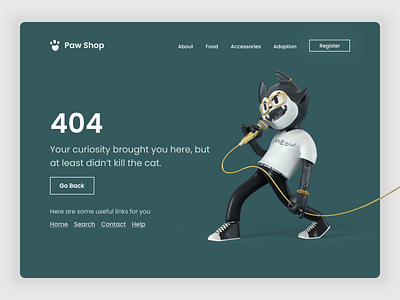 404 Error 3d 404 dailyui design error green illustration web