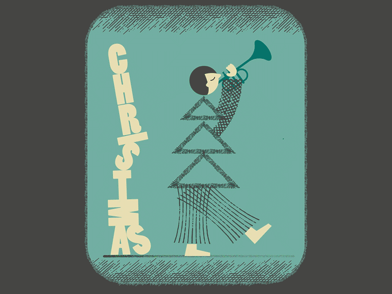 Christmas trumpet aftereffects animated gif christmas illustration illustrator trumpet