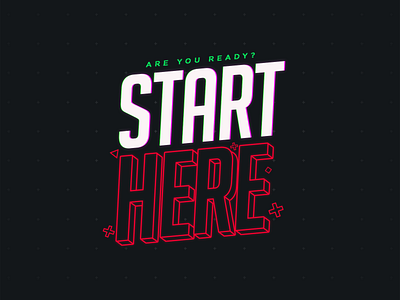 Start Here design gamer jogo logo twitch victorioap