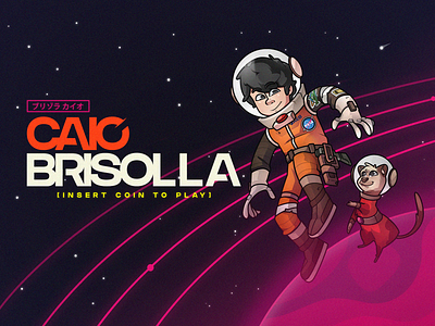 Caio Brisolla bigjack design ferret illustration insert coin japan logo space thelumberjack twitch vector victor padua victorioap