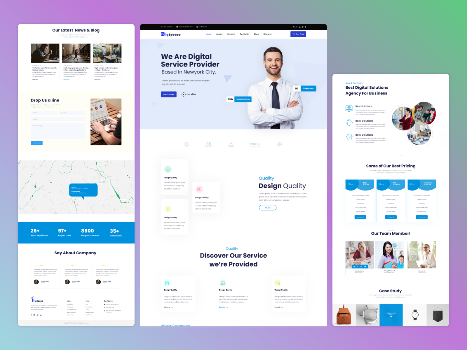 Digital Service Provider Agency / PSD Template by Creative_rohan on ...