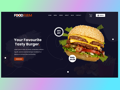 Your Favorite Tasty Burger figma template app app design branding business business card design creative food food app food website graphic design interface design ui uiux ux vector web site design