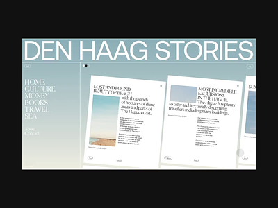 Den Haag Stories animation black fashion interaction minimal netherlands swiss typography ui ux website website design