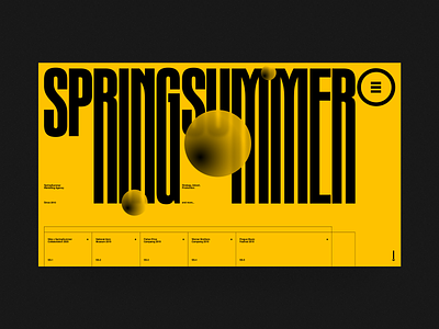SpringSummer branding design fashion illustration marketing agency marketing site minimal swiss typography ui web