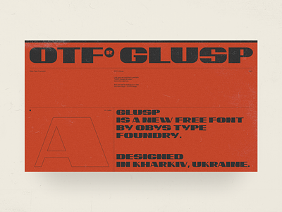 OTF® Glusp black design font font design font family fonts free minimal swiss type typeface typography ussr