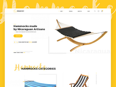 WholeStory Website black design gold hammock minimal ui ux web yellow