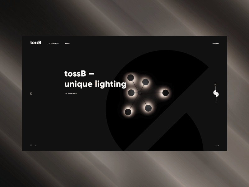 TossB Redesign black design lamp light lighting minimal swiss