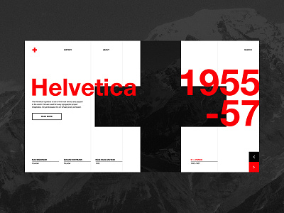 Helvetica 60 years anniversary black design helvetica minimal red site swiss web website