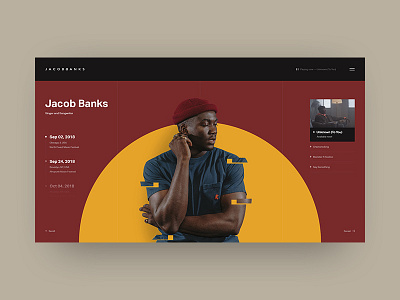 Jacob Banks Website Design banks black design jacob label minimal music site typography video web