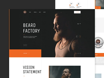 BeardFactory beard black design factory fashion landing minimal site typography ui ux web website