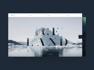 Iceger design fashion finland iceland interaction minimal photo site swiss travel ui ux web website