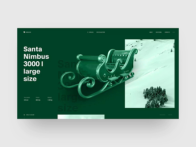 Santa Sleigh 2019 2019 animation black christmas design fashion grid interaction minimal new year new year 2019 santa site sleigh swiss typography ui ux website