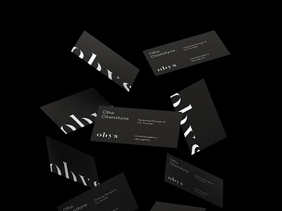 Obys Identity (Business cards) black branding busines card design helvetica identity logo minimal site swiss typography vector