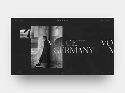 Peter Lindbergh black branding design fashion helvetica minimal peter lindbergh site swiss typography web