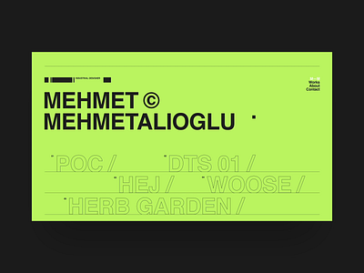 Mehmet Mehmetalioglu animation design grid industrial industrial design interaction minimal typography ui ux web website