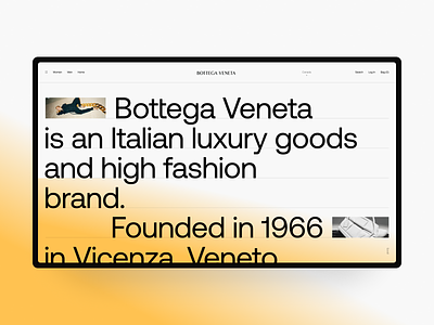 Bottega Veneta About bag black bottega veneta fashion goods interaction luxury minimal typography ui ux web webdesign website