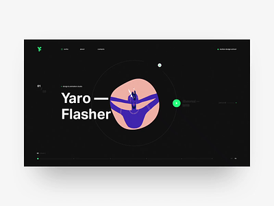 Yaroflasher animation black design fashion grid helvetica interaction minimal motion design swiss ux web