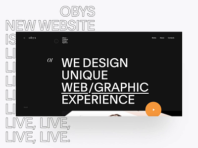 Obys new website animation black branding design fashion interaction minimal obys site typography web website