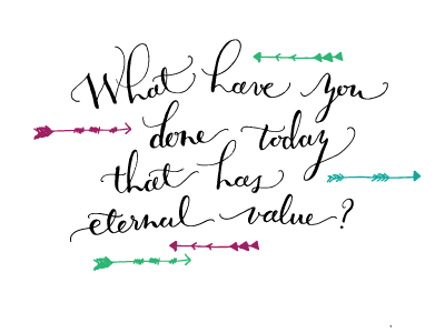 eternal value arrows calligraphy color hand lettering lettering script