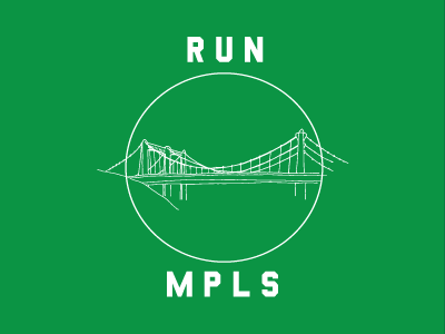 run mpls logo branding design illustration logo typography