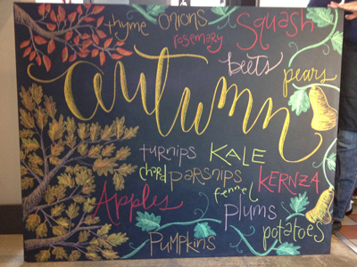 Birchwood Cafe autumn chalkboard art art calligraphy chalk color design food illustration lettering seasonal