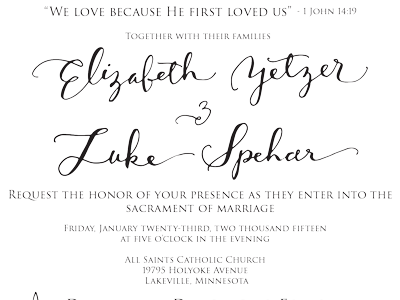 Wedding Invite design hand lettering illustration lettering script wedding