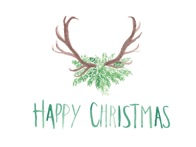 watercolor Christmas greetings by Jillian Tholen on Dribbble
