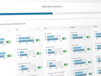 Global Settings slider