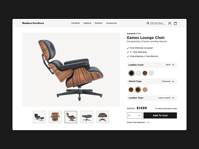 Premium Furniture - Ecommerce Store ecommerce ecommerce design landing page product page ui ux web webdesign