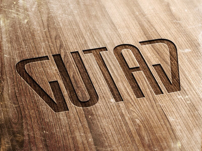 Gutav Logo identity logo logodesing logotype mark name typography visual identity wood