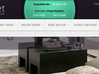 E-Commerce Concept bar menu navigation