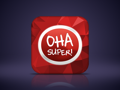 Ohasuper iPhone App Icon app application icon iphone logo mobile red