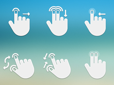 Gesture Icons finger gesture icon ipad iphone tap
