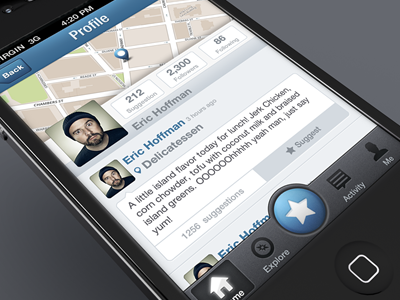 Profile Page UI app icon ios iphone mobile profile suggest ui