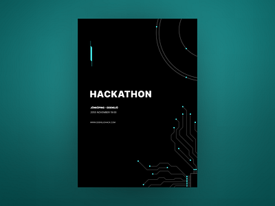 Futuristic Hackathon Poster branding cyberpunk design futuristic graphic design hackathon poster typography web