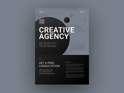 Agency Poster 2 branding design graphic design typography vector