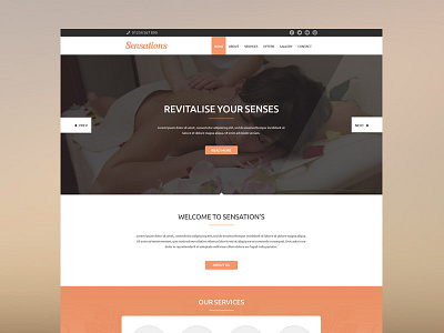 Health Spa Template Mock design web design ui website