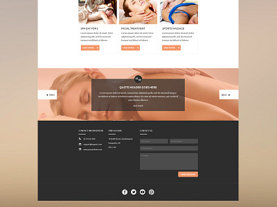 Health Spa Template Mock design web design ui website