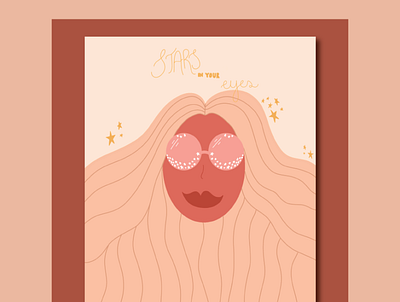 Stars in Your Eyes beauty fashion fashion brand fashion illustration graphic design hair hairstyling illustration illustrator stars vectorart