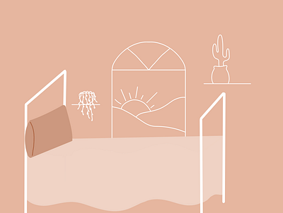 Desert Bedroom graphic design illustrations illustrator