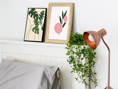 Grapefruit and Dancing Monstera