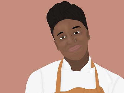 Chef Mariya Russell chef illustration portrait illustration