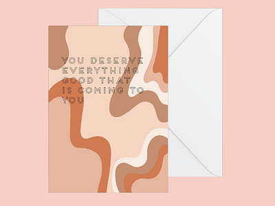 You deserve everything good card card greeting card illustration stationery