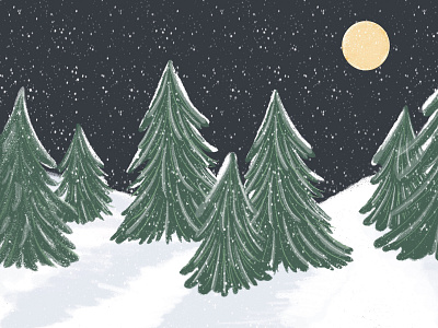 Snowy Valley Winter artist design graphic design illustration illustrations illustrator landscape snow winter scape