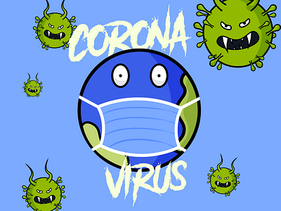 Corona virus caracter design coronavirus covid19 epidemic flat art illustration vector