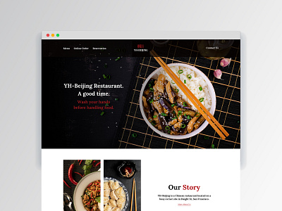Chinese Restaurant branding restaurant branding ui web design website