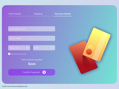 Credit Card Checkout checkout form checkout page dailyui dailyui 002 dailyuichallenge ui uidesign web design