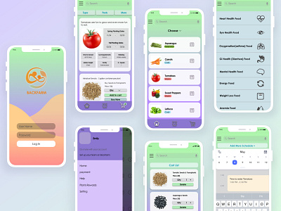 Backfarm App Design app design dailyui farm app uidesign visual design