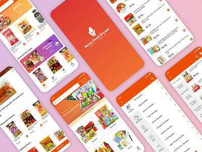 Asian Food Grocer App Design app design branding dailyui grocery app mobile app design uidesign visual design